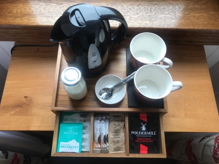 Bedroom complimentary tea tray