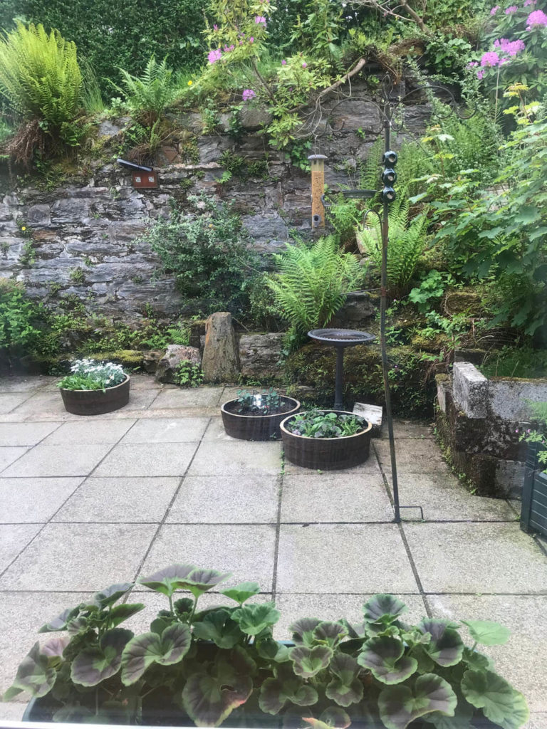 Back garden outside of Bedroom 5 at Fern Villa Ballachulish