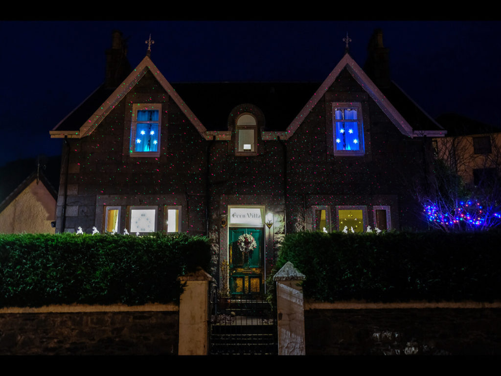 Christmas Lights at Fern Villa Ballachulish